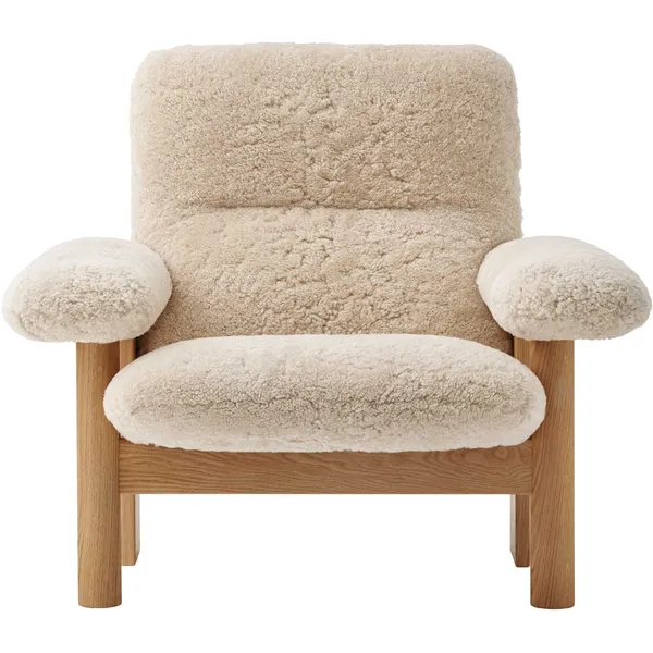Brasilia Fåtölj Naturlig Ek / Sheepskin Nature