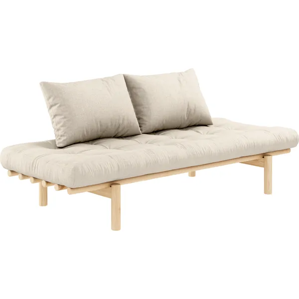 Pace Divan Med Madras Klarlakeret / Linen