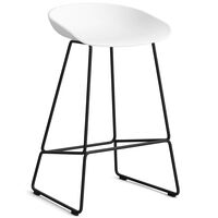 AAS 38 2.0 Barstol 65 cm Rostfritt Stål Svart / Vit