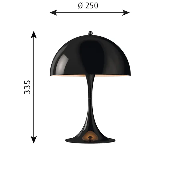 Panthella 250 Bordlampe Svart