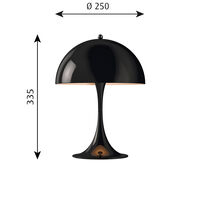 Panthella 250 Bordlampe Svart