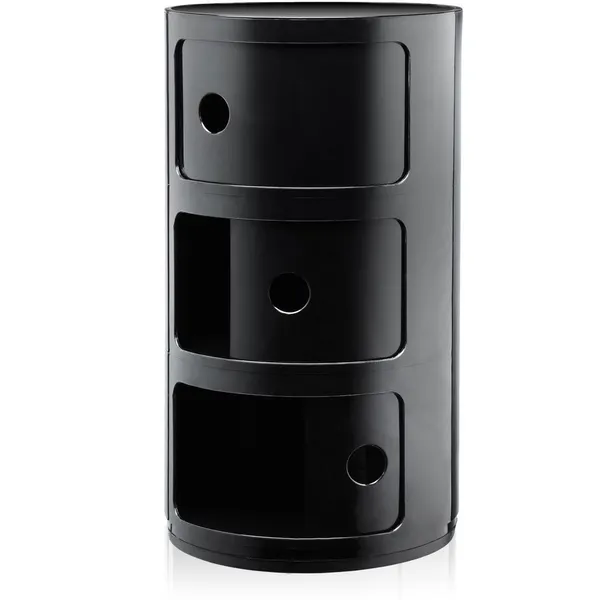 Componibili Classic Oppbevaring med 3 Rom Sort