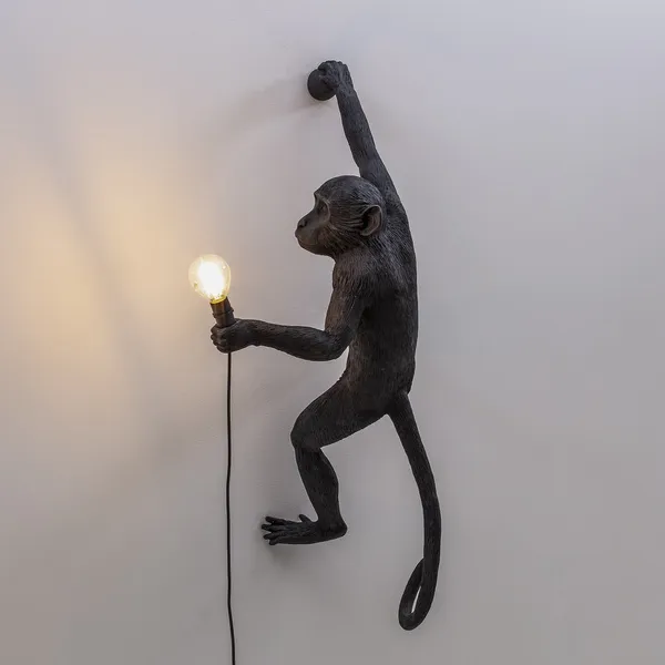 Monkey Lamp Outdoos Hengende Høyre Versjon Sort