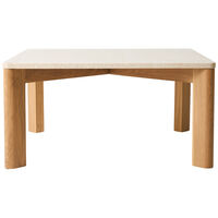 Evoke Soffbord Marmor Creme 80x80 cm