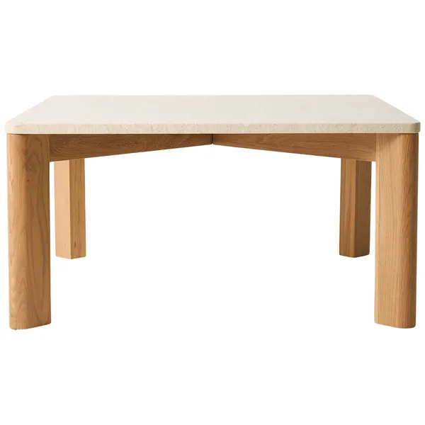 Evoke Soffbord Marmor Creme 80x80 cm