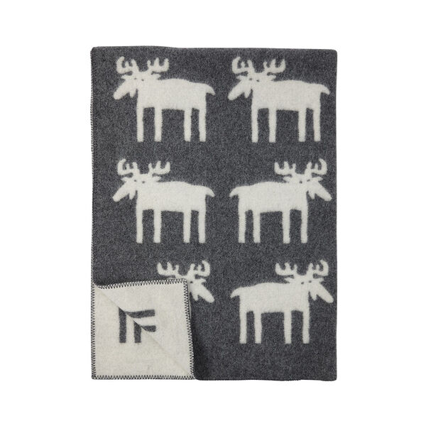 Moose Tæppe Gråt/Hvidt