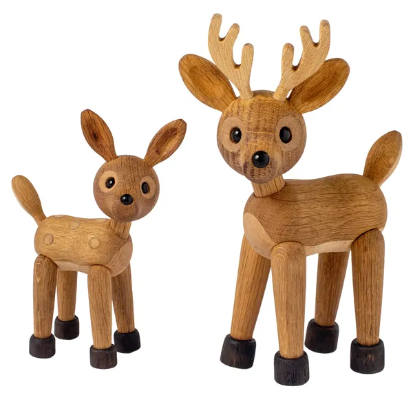 Spirit Deer Set Med Träfigurer Ek
