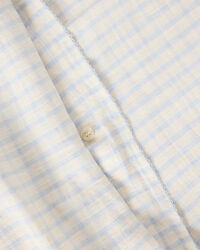 Gingham Sky Blue Muslin Duvet Cover Double 220x240 cm