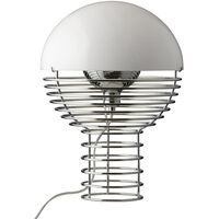 WIre Bordlampe 30 cm Krom / Hvit