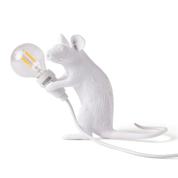 Mouse Lamp Mac Bordslampa Vit