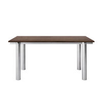 Atura Spisebord 160x90 cm Rustfrit Stål / Dark Stained