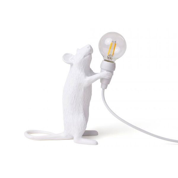 Mouse Lamp Step Pöytävalaisin Valkoinen