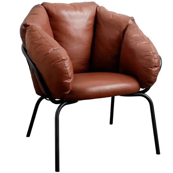 Same Easy Lenestol Brun Skinn / Sort