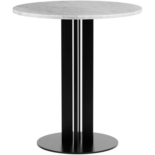 Scala Café Table H75 Ø60 cm Oak Bistrobord Laget av marmor 70 cm Hvit