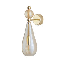 Smykke Vägglampa Crystal Check / Obsidian Ball / Shiny Silver