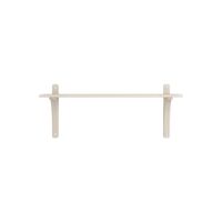 Levi Wall Shelf 90 cm Small Aluminium / White Pigmented Ash