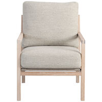 Seventy Five Wood Fåtölj Vitpigmenterad Ek / Bouclé Sand