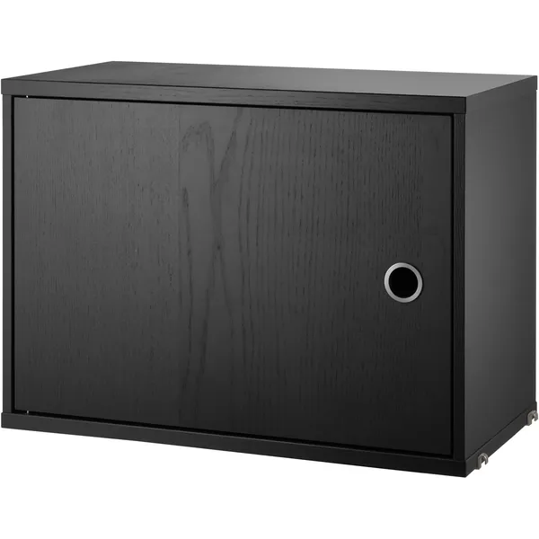 String Skap + Dør 58x30x42 cm 1-pk Sort Røkt Ask