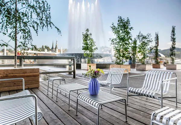 Palissade Loungestol Låg Varmförzinkad
