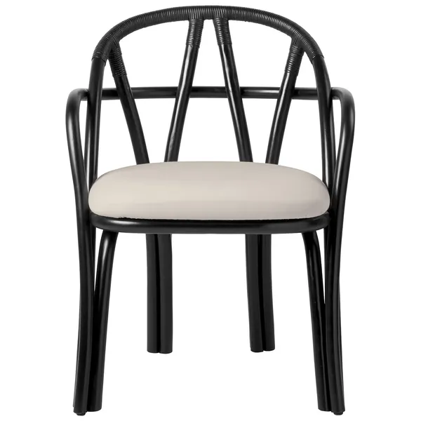 Bistra Spisestol Med Armlener Ebony / Fustagno 001