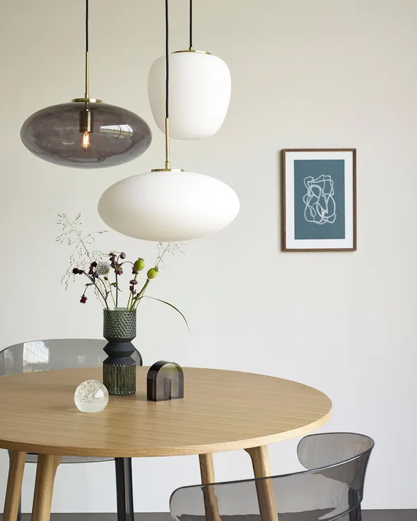 Muse Ellipse Pendellampe Ø40 cm Hvid