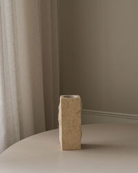 Edge Vase Small Limestone