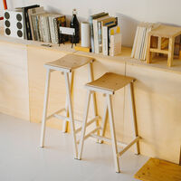 Taburete 8 Barstol 65 cm Eggshell