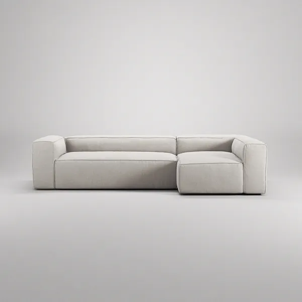 Grand 4-Seter Sofa Divan Høyre Moon White