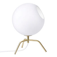 Bug 15 Bordlampe Messing/Opalglas
