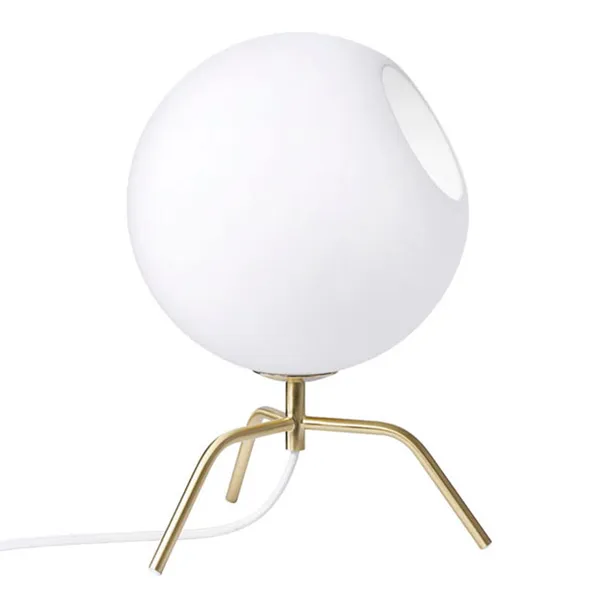 Bug 15 Bordlampe Messing/Opalglas