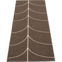 Leif Muovimatto Dark Brown / Cream 70x180 cm