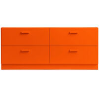 Relief Byrå Låg Med Sockel Orange