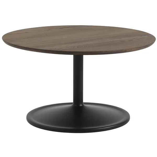 Soft Salongbord Ø75 cm Mørkoljet Eik / Sort