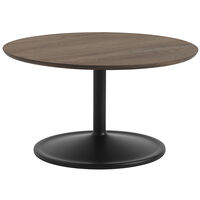 Soft Salongbord Ø75 cm Mørkoljet Eik / Sort
