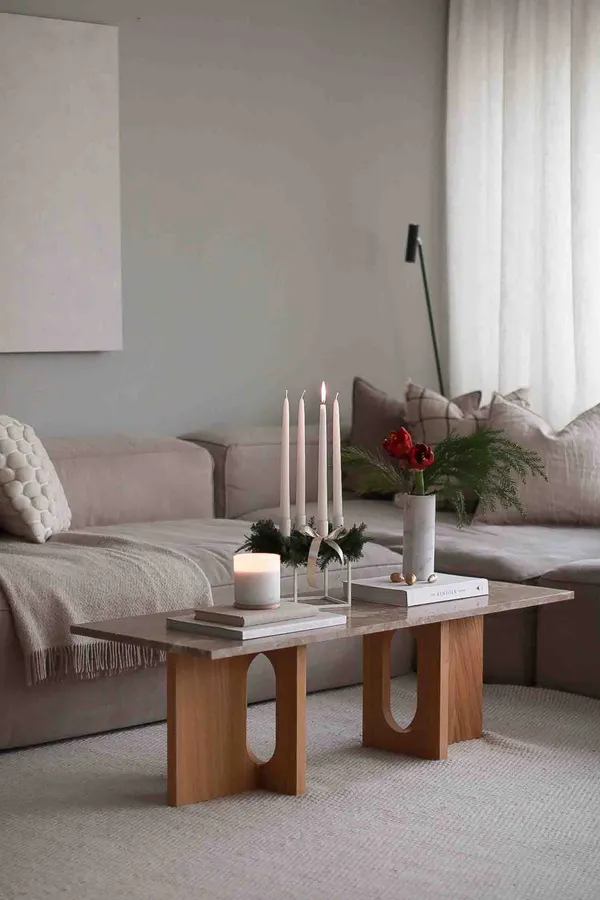 Androgyne Loungebord Naturligt Egetræ / Sand