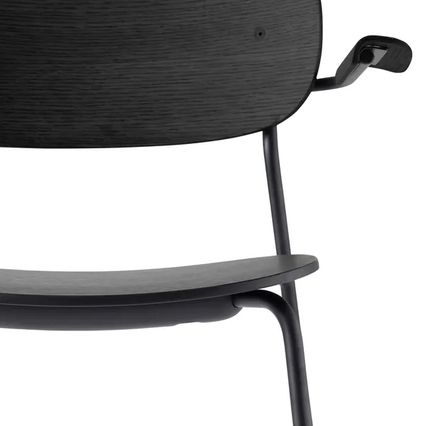 Co Dining Chair Black Steel w. Armrest
