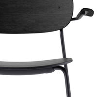 Co Dining Chair Black Steel w. Armrest