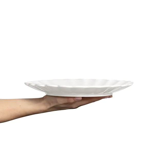 Oyster Tallerken Hvid 28 cm