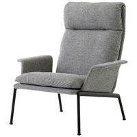Muno LN17 Loungefåtölj Hög Rygg Med Armstöd Warm Black / Hallingdal 0126