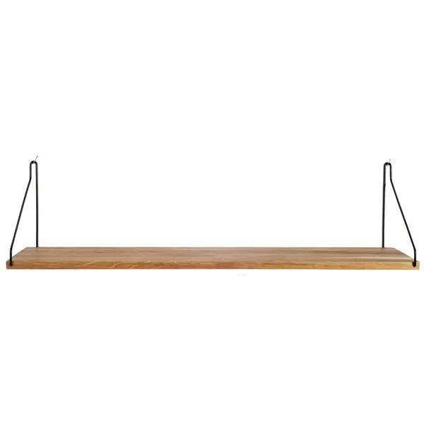 Single Hylly 20x80 cm Musta / Oak