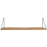 Single Hylly 20x80 cm Musta / Oak