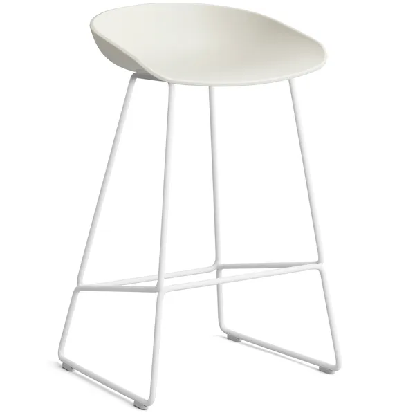 AAS 38 2.0 Barstol 65 cm Rustfrit Stål Hvid / Melange Cream