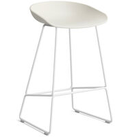 AAS 38 2.0 Barstol 65 cm Rustfrit Stål Hvid / Melange Cream