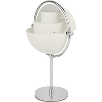Multi-Lite Bordlampe Bærbar Krom / Hvid Halvmat