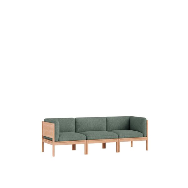 Modular 3-Seters Sofa Med Sider Eik/Moss 03