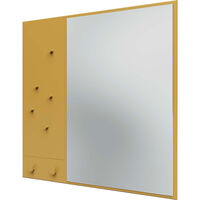 Memo Wall Mirror With Notice Board Cumin