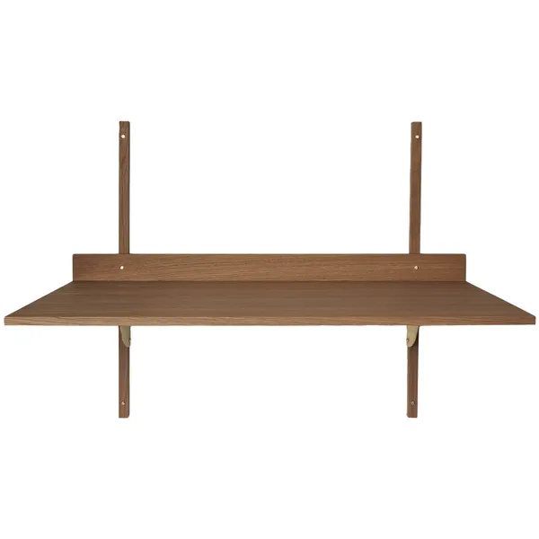 Sector Pöytä 87x45 cm Savustettu Tammi/Messinginvärinen