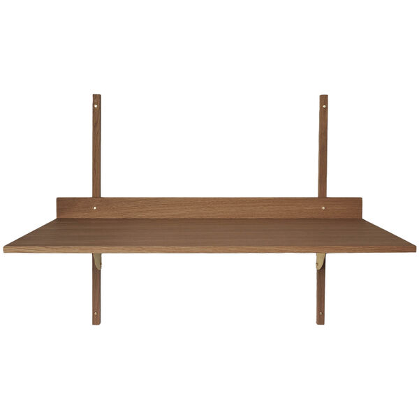 Sector Skrivebord 87x45 cm Røkt Eik/Messing