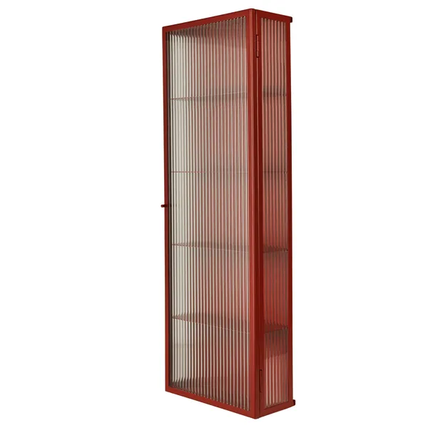 Haze Vægskab Ribbet Glas 35x100 cm Oxide Red