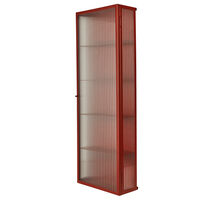Haze Vægskab Ribbet Glas 35x100 cm Oxide Red